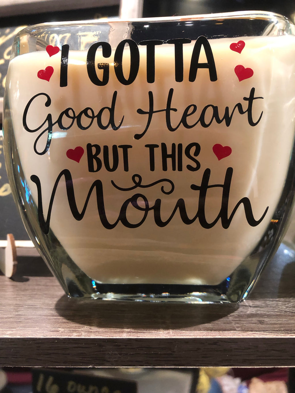 “I gotta good heart” Large Votive Candle