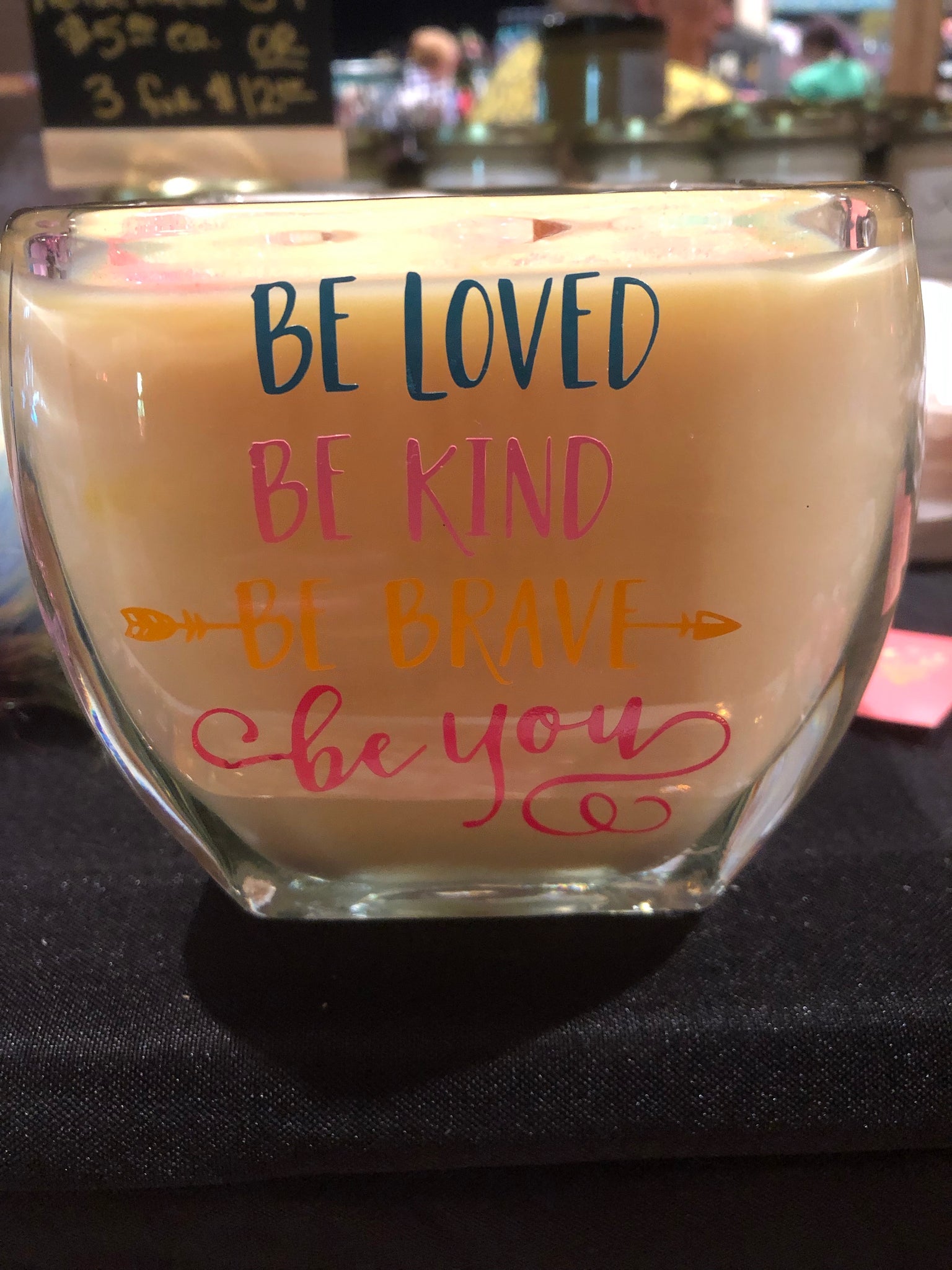 “Be loved, Be Kind” large votive candle