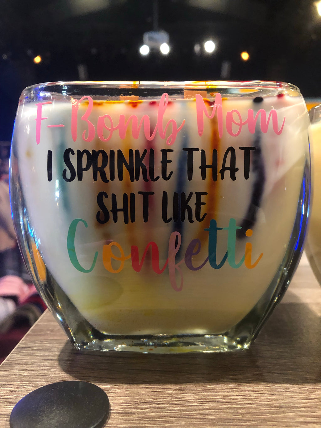 “F - Bomb mom” large votive candle